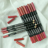 12-Color Matte Lip Liner & Lipstick Set Long-Lasting – BeautyByOla