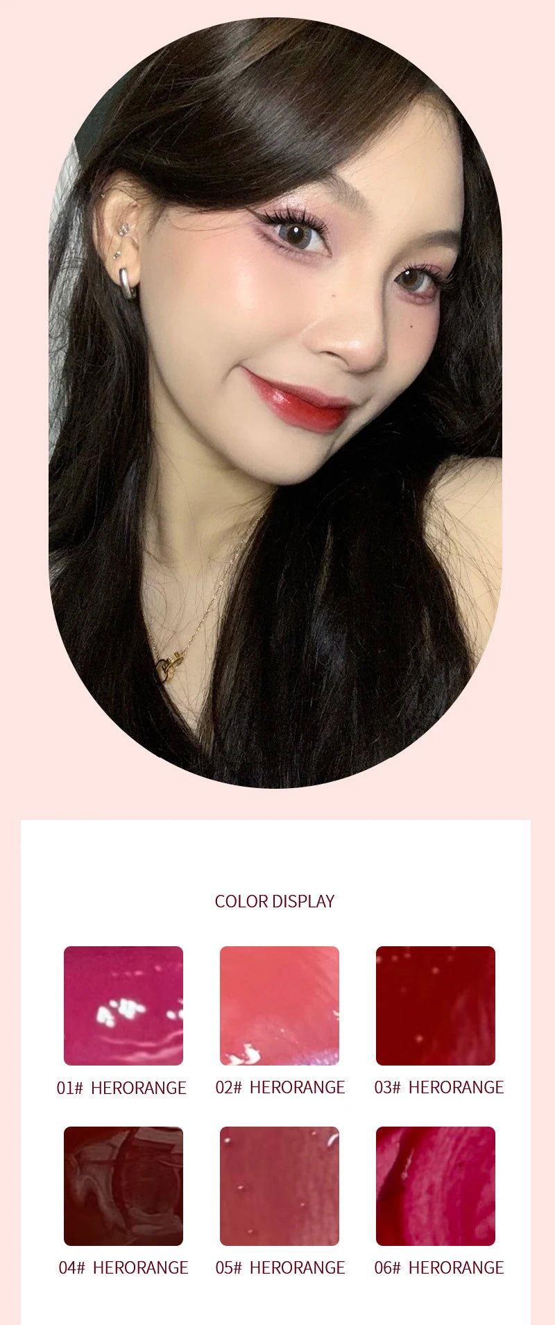 HERORANGE Light Glass-Like Lip Lacquer Mirror Shine Long-Lasting – BeautyByOla