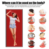 BeautyByOla – Full Body Red Light Mat 71"x31", 1280 LEDs Near-Infrared 660nm & 850nm Pad for Pain Relief