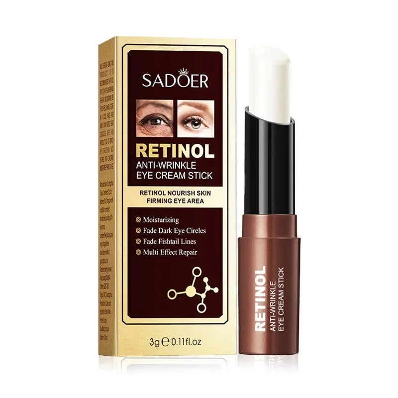 BeautyByOla – SADOER Retinol Eye Cream Stick, Anti-Dark Circles, Moisturizing & Firming Eye Care
