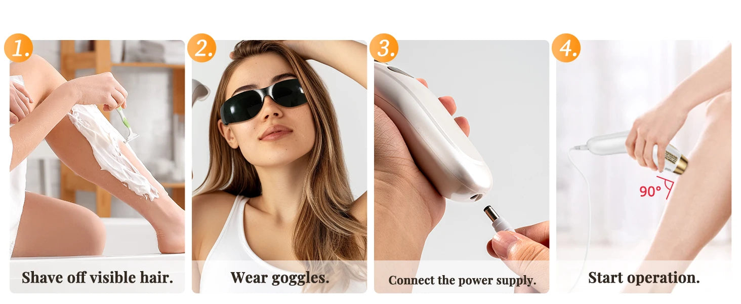 BeautyByOla – IPL Hair Removal Device, Unlimited Flash Ice-Cooling Laser, Painless Full Body Treatment for Women & Men