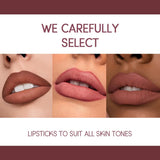 BeautyByOla – USHAS 12-Color Lip Liner & Lipstick Set, Matte, Long-Lasting Nude & Red Shades