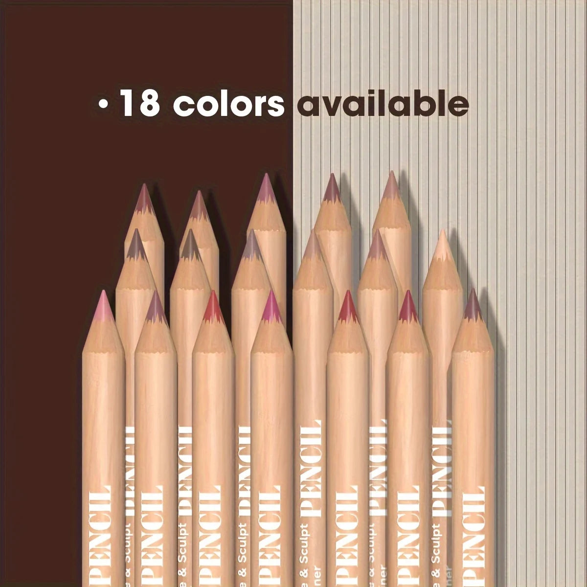 BeautyByOla – 6pcs Velvet Matte Lip Liner Set, Long-Lasting Lip Makeup in Berry, Brown & Pink Shades