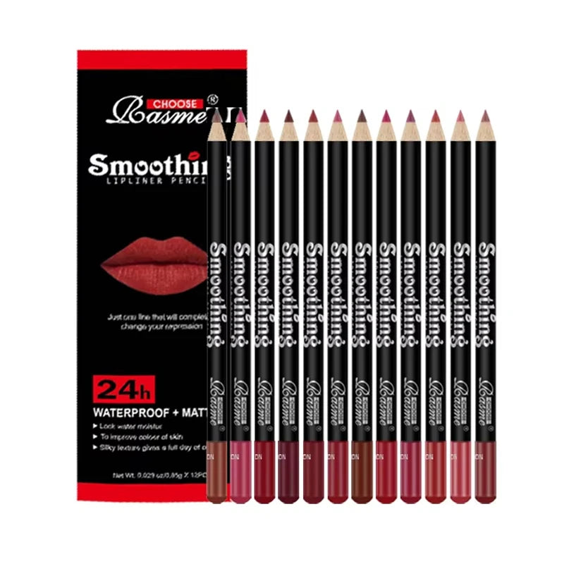 12pcs Long-Lasting Lipstick Set with Lip Liner & Matte Gloss – BeautyByOla