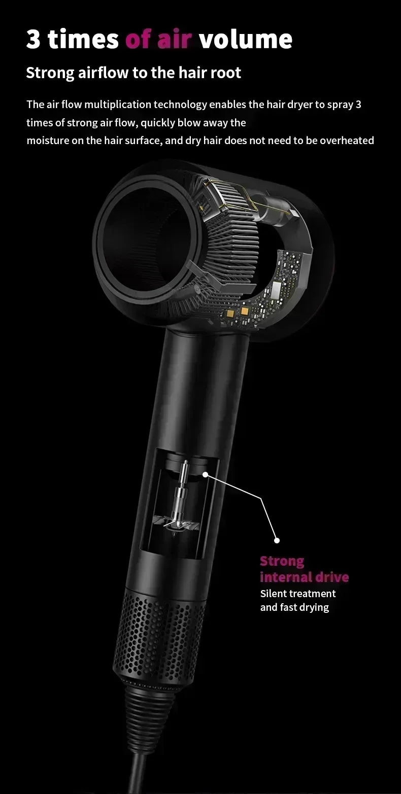 BeautyByOla – 5-in-1 Professional Hair Dryer, Hot & Cold Air, Lightweight Thermostatic Styling Tool for Smooth Hair