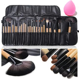 BeautyByOla – Makeup Brush Set with Free Gift Bag & Sponge, Cosmetic Brushes for Eyebrow, Foundation & Eyeshadow