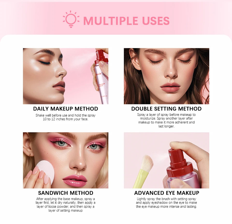 BeautyByOla – Ultimate Blurring Setting Powder Travel Kit, Waterproof Spray, Blur Primer & Oil Control Balm
