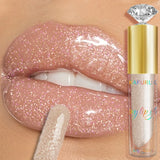 BeautyByOla – 9-Color Moisturizing Diamond Shimmer Lip Gloss, Sparkling Glitter Liquid Lipstick & Pearl Lip Shine
