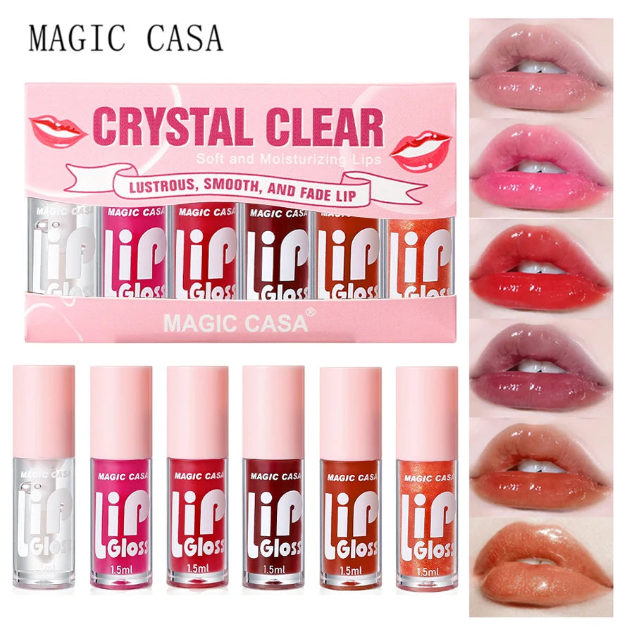 MAGIC CASA 6pcs Hydrating Jelly Lip Oil Long-Lasting – BeautyByOla