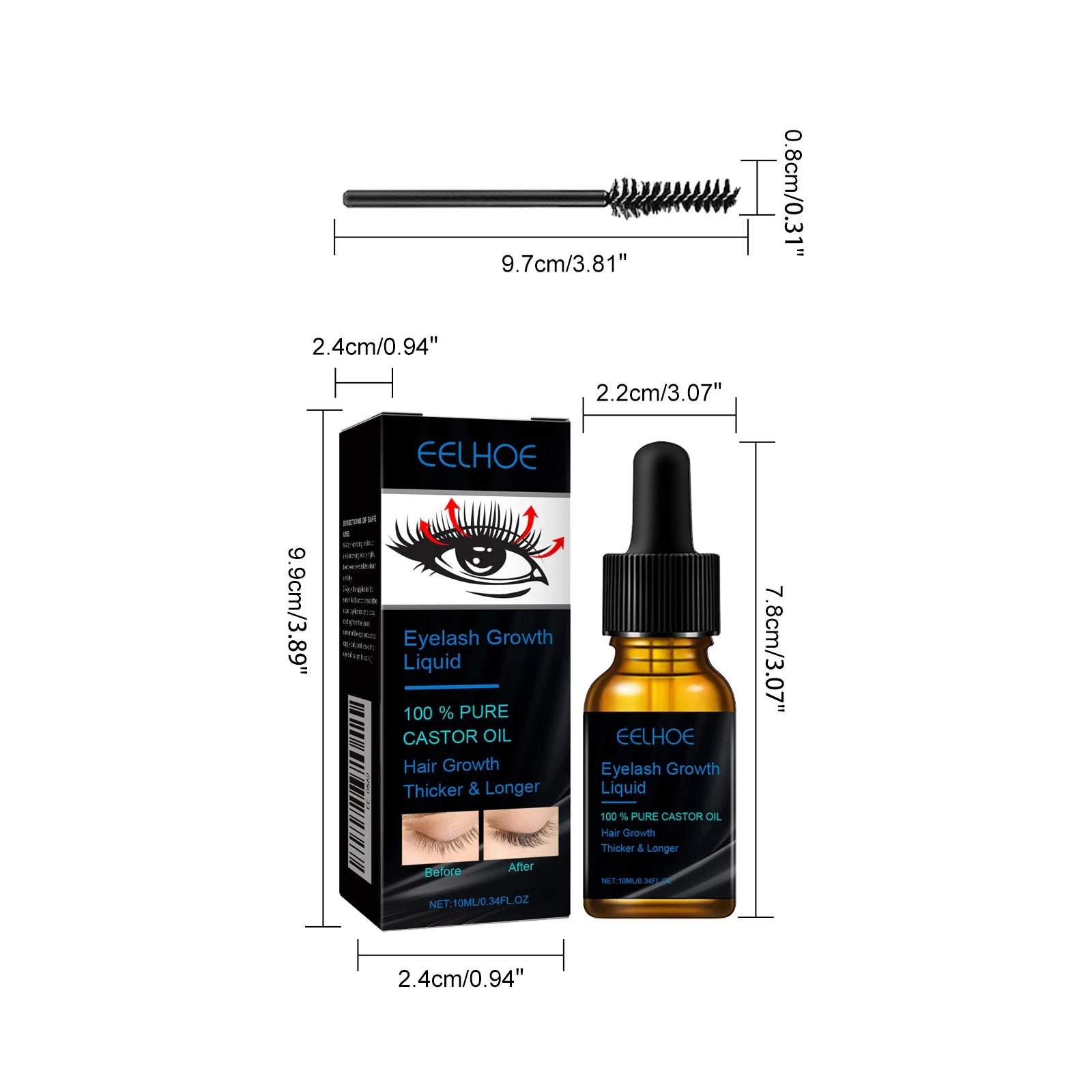 Natural Eyebrow & Eyelash Growth Serum with Castor Oil – BeautyByOla