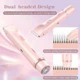 BeautyByOla – 2025 Waterproof Rechargeable Electric Shaver, Mini 2-in-1 Bikini & Body Hair Trimmer, Double-Headed Epilator