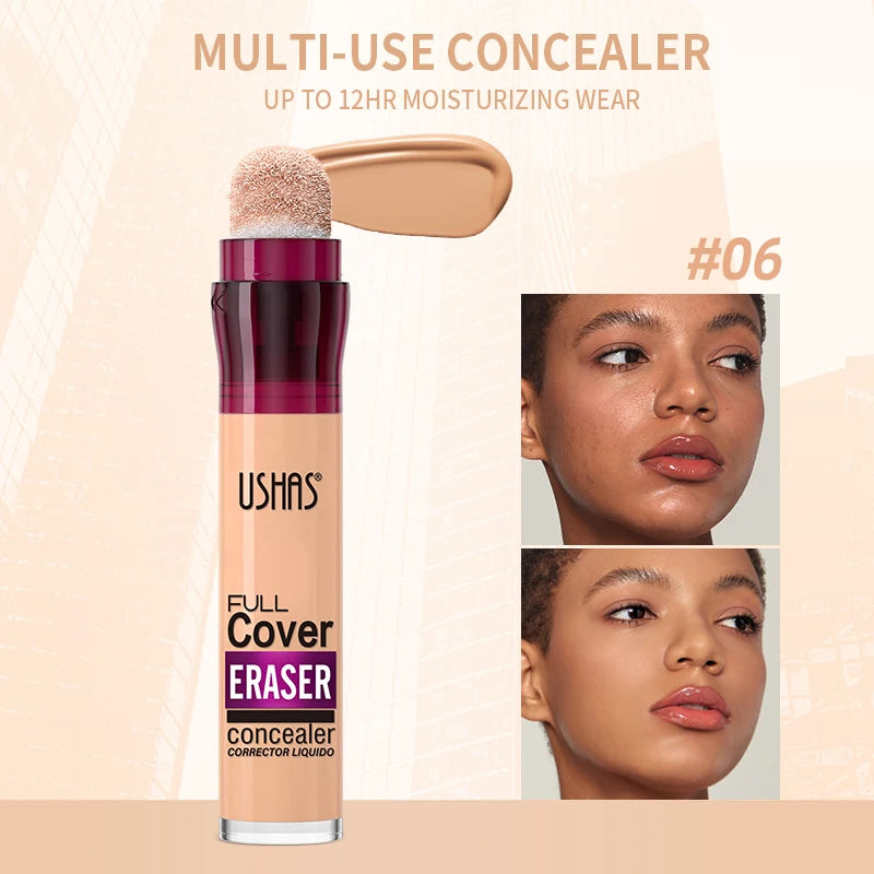 USHAS 12-Color Liquid Concealer with Rotating Sponge Head – BeautyByOla