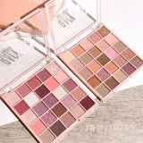 25-Color Eyeshadow Palette Sparkling Powder Pearl Orange Brown – BeautyByOla
