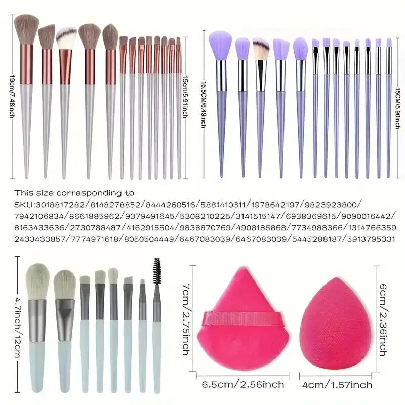Professional Makeup Brush Set Soft Fluffy Foundation & Eyeshadow – BeautyByOla