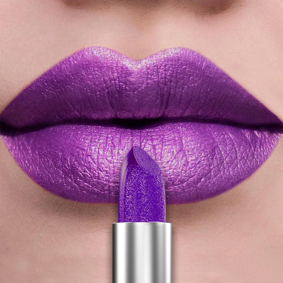 21-Color Glitter Metallic Lipstick Bold Long-Lasting – BeautyByOla