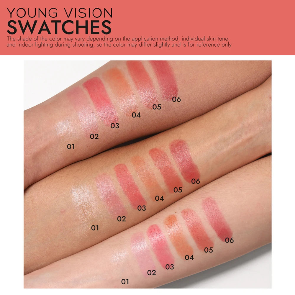 YOUNG VISION 6-Color Shimmer Moisturizing Lipstick Long-Lasting – BeautyByOla