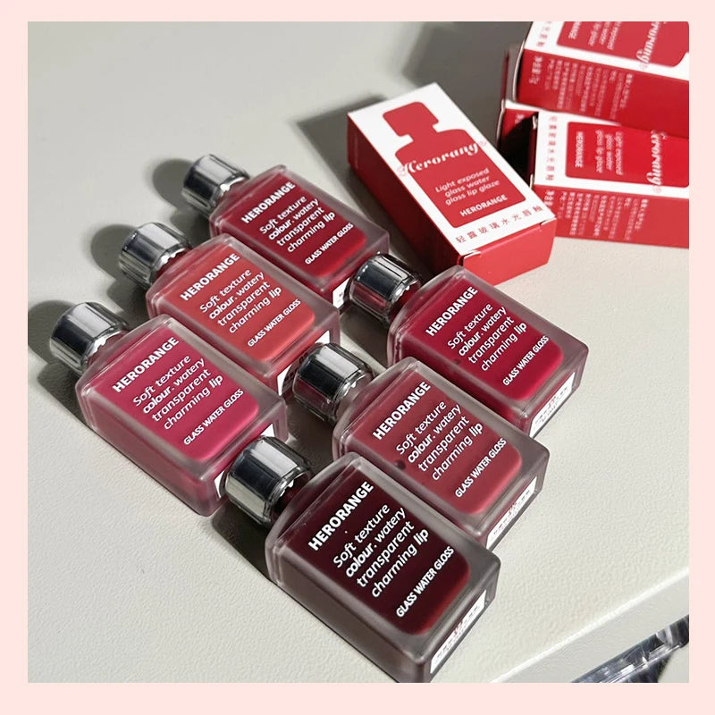 HERORANGE Light Glass-Like Lip Lacquer Mirror Shine Long-Lasting – BeautyByOla