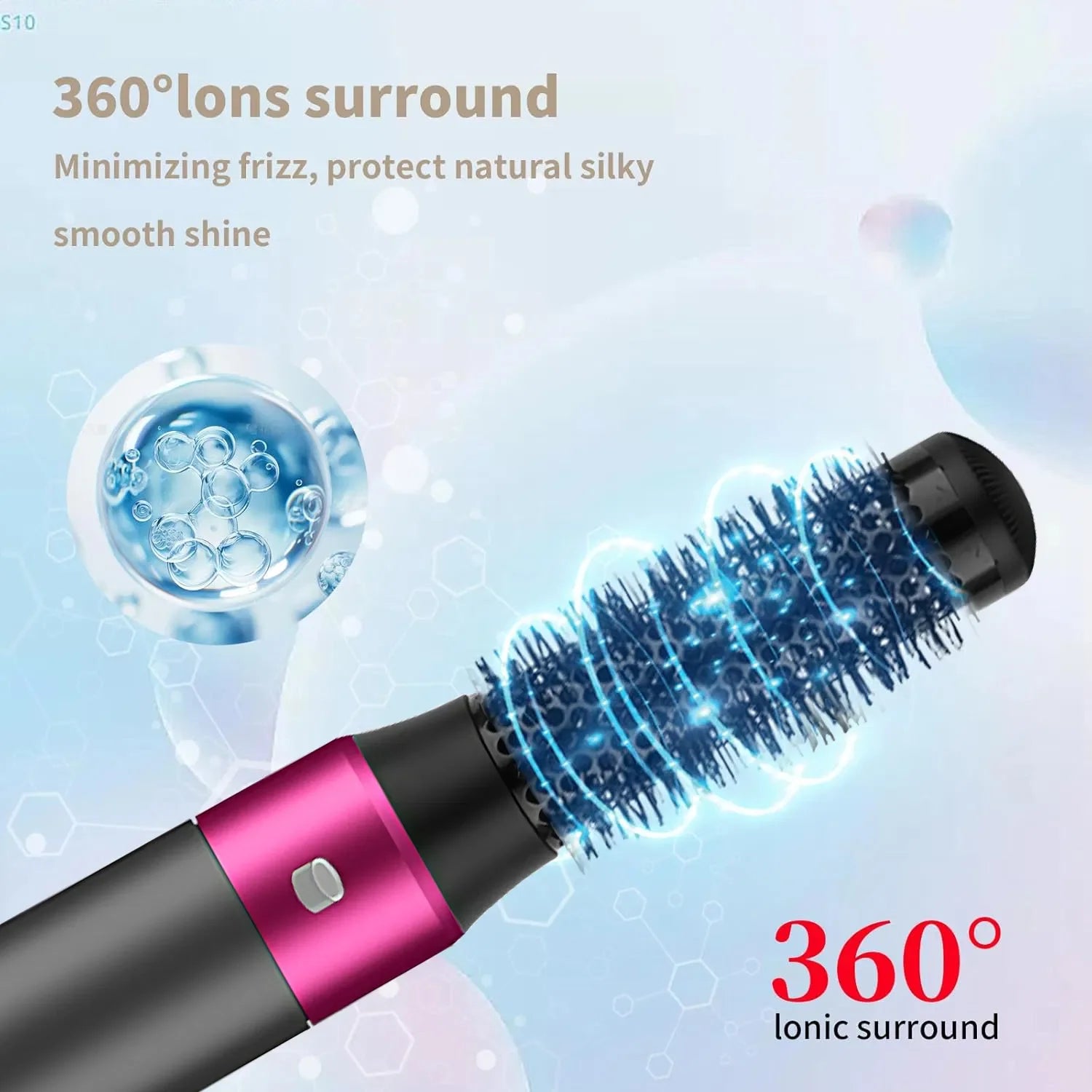 BeautyByOla – 5-in-1 Hair Dryer & Styling Set, Multi-Function Hair Straightener, Curling Iron & Hot Air Brush