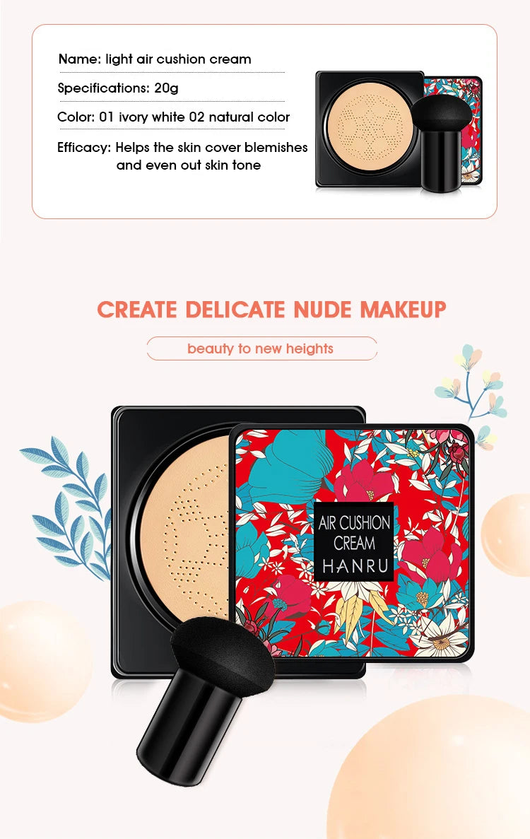 Mushroom Air Cushion BB Cream Moisturizing Concealer Foundation – BeautyByOla