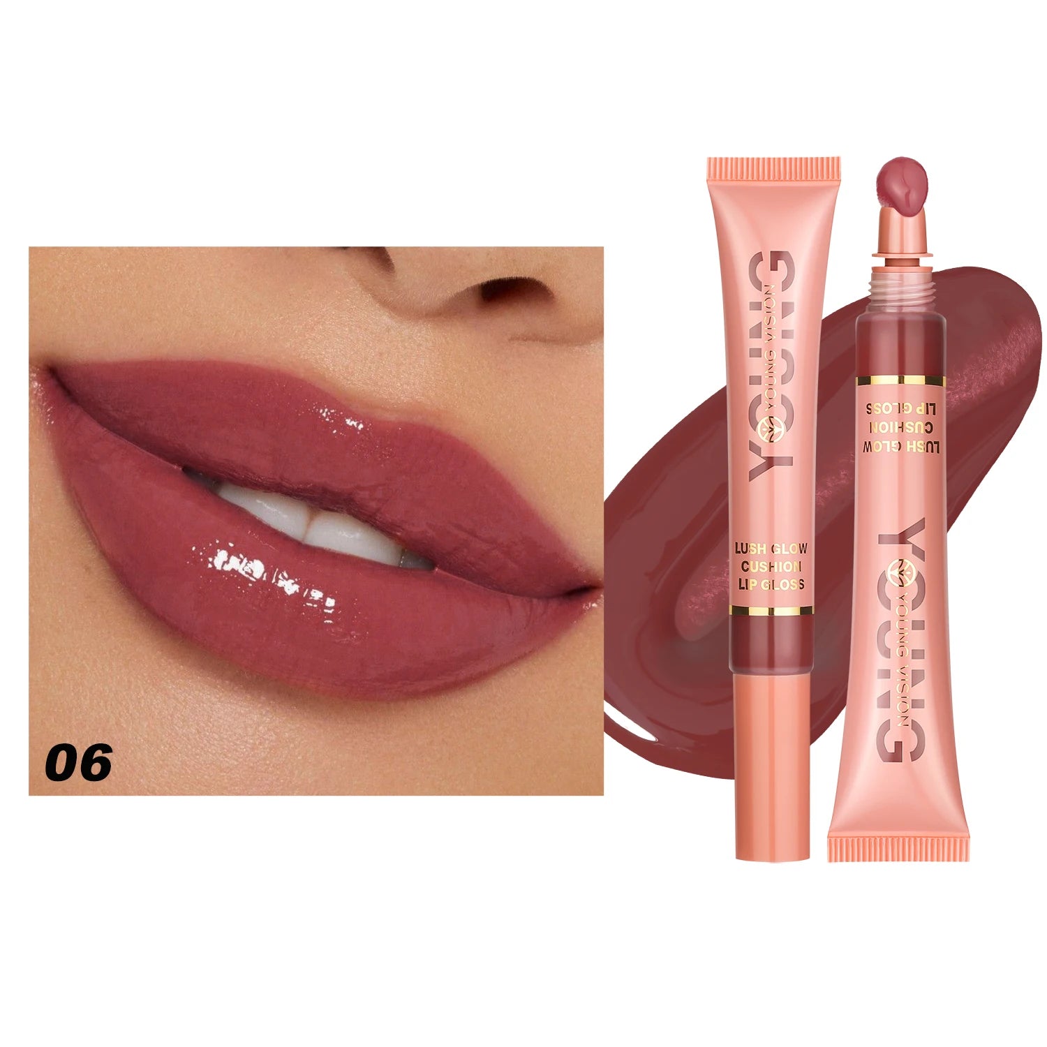 YOUNG VISION 6-Color Liquid Brightening Lip Gloss Moisturizing – BeautyByOla