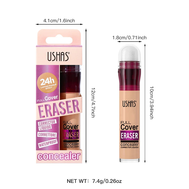 USHAS 12-Color Liquid Concealer with Rotating Sponge Head – BeautyByOla