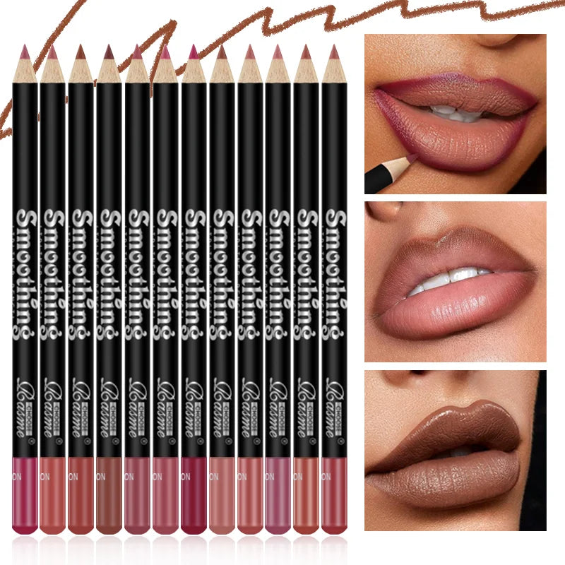 12pcs Long-Lasting Lipstick Set with Lip Liner & Matte Gloss – BeautyByOla