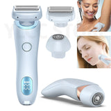 BeautyByOla – Electric Razor 2-in-1 for Women, Bikini & Face Trimmer, Hair Removal for Legs, Underarms & Body, IPX7 Waterproof