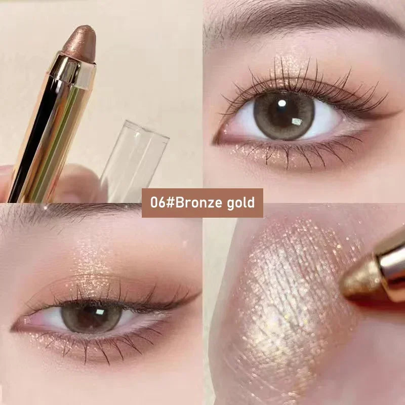 6-Color Double-Ended Eyeshadow Stick Matte & Glitter – BeautyByOla