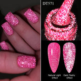 MEET ACROSS 7ml Pink Reflective Gel Nail Polish UV LED – BeautyByOla