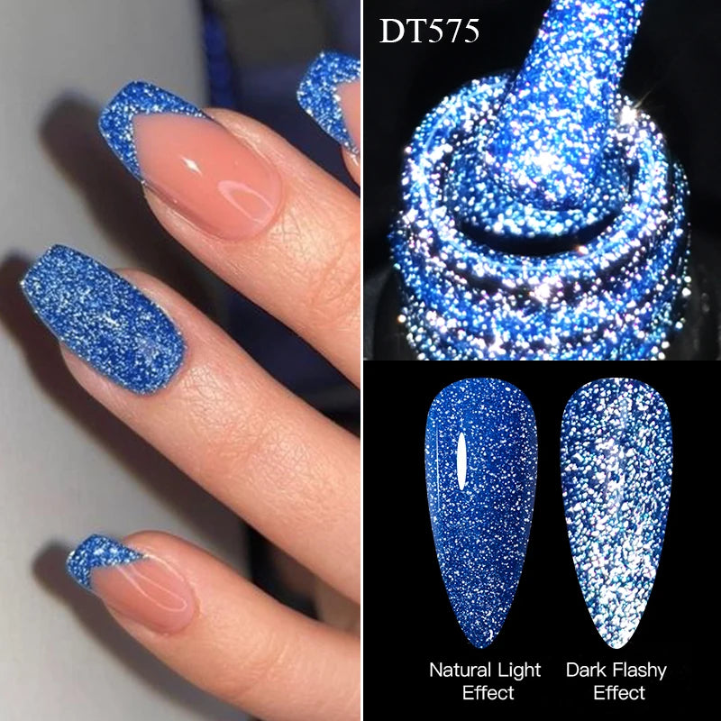 MEET ACROSS 7ml Pink Reflective Gel Nail Polish UV LED – BeautyByOla