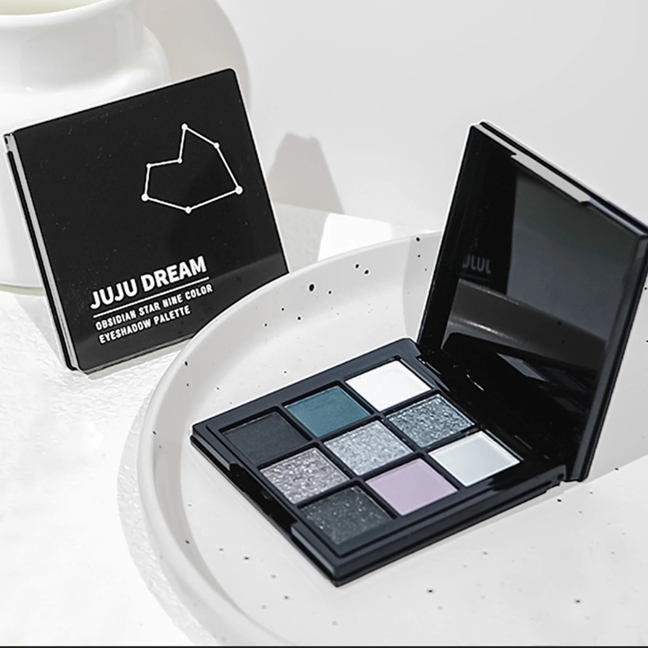 9-Color Eyeshadow Palette Gray-Pink Matte & Pearlescent – BeautyByOla