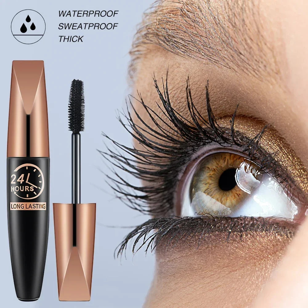 5D Waterproof Mascara Lengthening Black Fiber Eyelashes – BeautyByOla