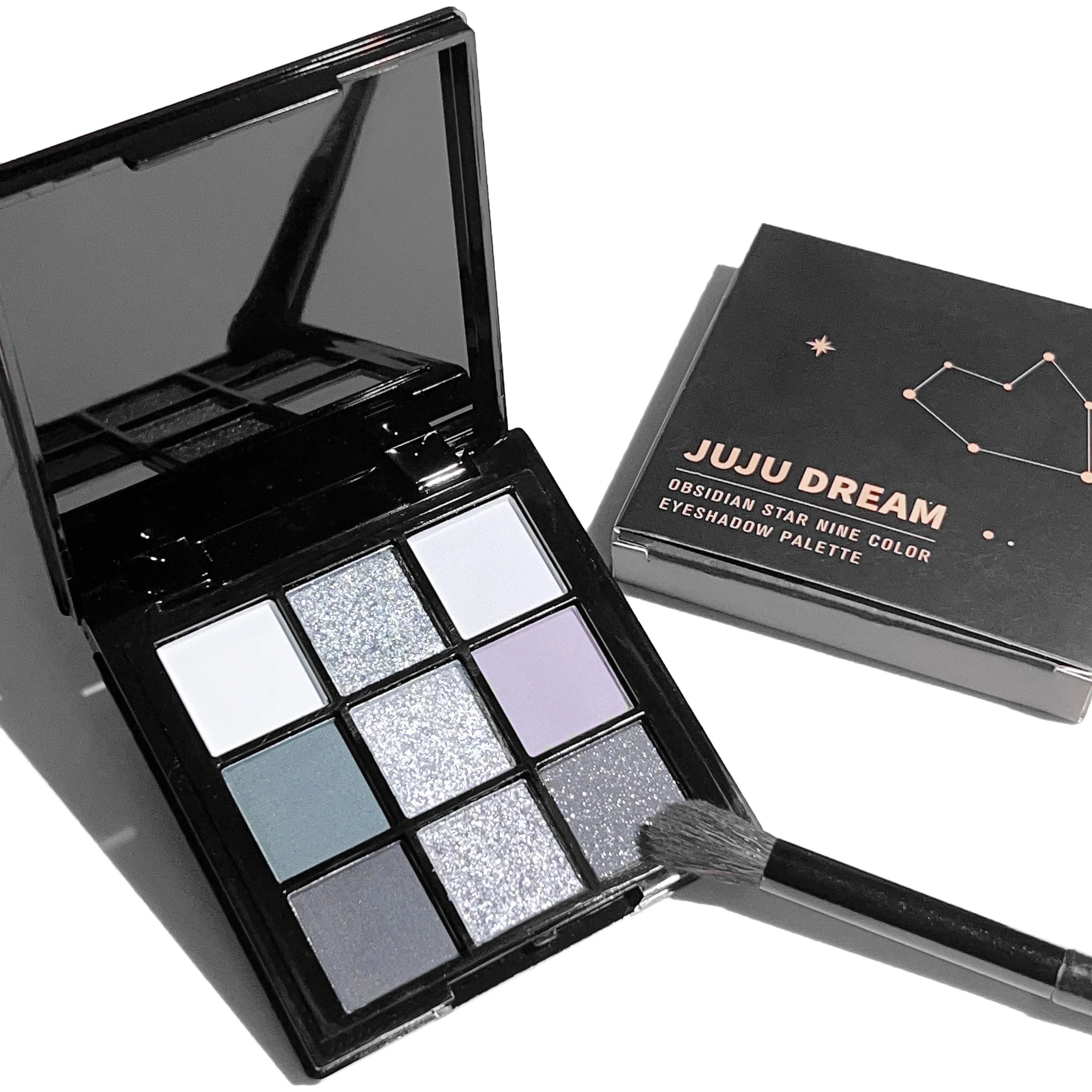 9-Color Eyeshadow Palette Gray-Pink Matte & Pearlescent – BeautyByOla