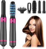 BeautyByOla – 5-in-1 Hair Dryer & Styling Set, Multi-Function Hair Straightener, Curling Iron & Hot Air Brush