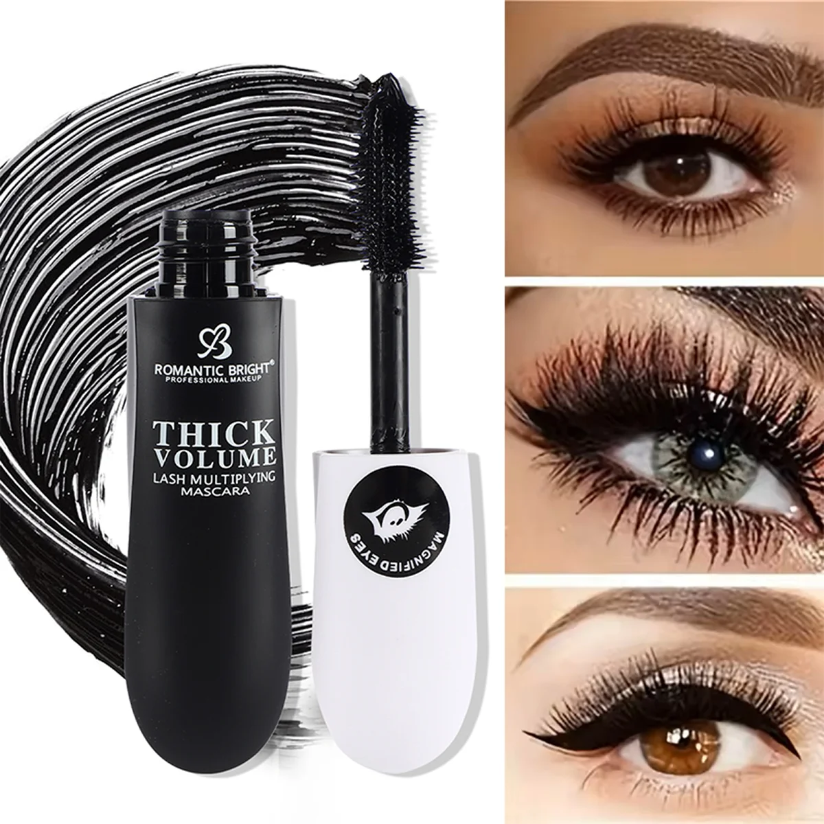 4D Fiber Thick Black Eyeliner Waterproof Durable 12ml – BeautyByOla