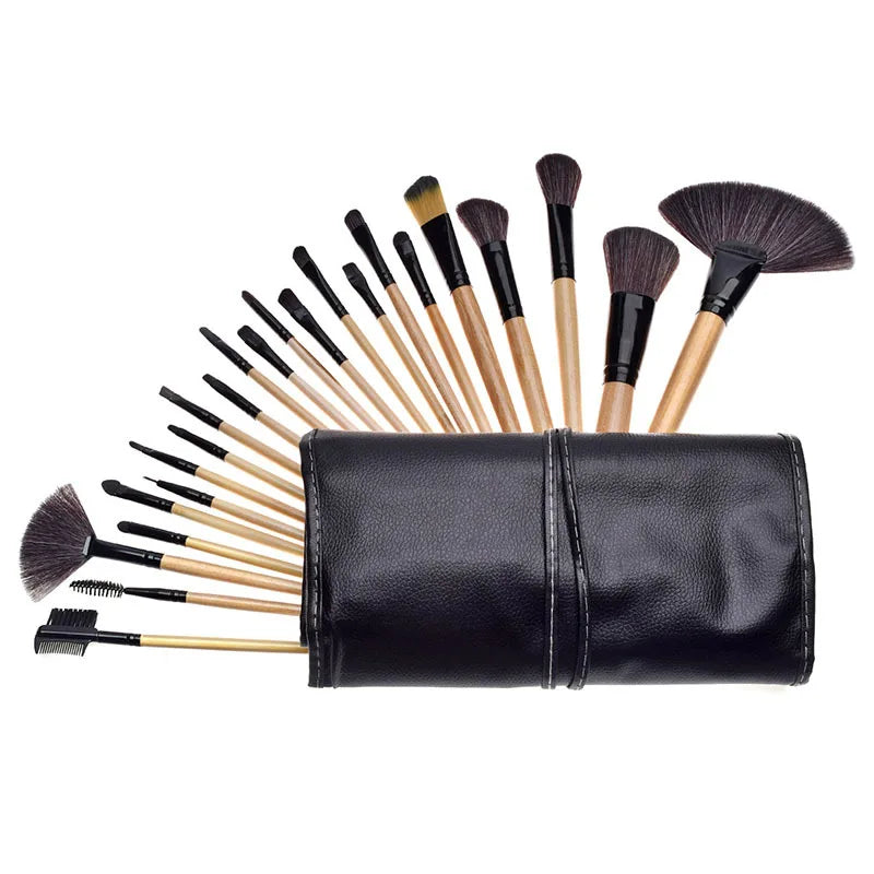 BeautyByOla – Makeup Brush Set with Free Gift Bag & Sponge, Cosmetic Brushes for Eyebrow, Foundation & Eyeshadow