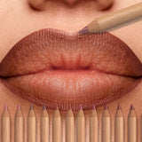 BeautyByOla – 6pcs Velvet Matte Lip Liner Set, Long-Lasting Lip Makeup in Berry, Brown & Pink Shades
