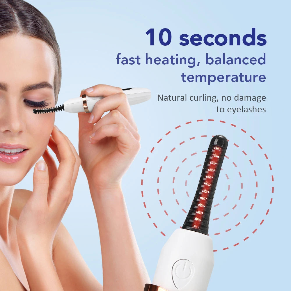Electric Eyelash Curler Portable Long-Lasting Makeup Tool – BeautyByOla