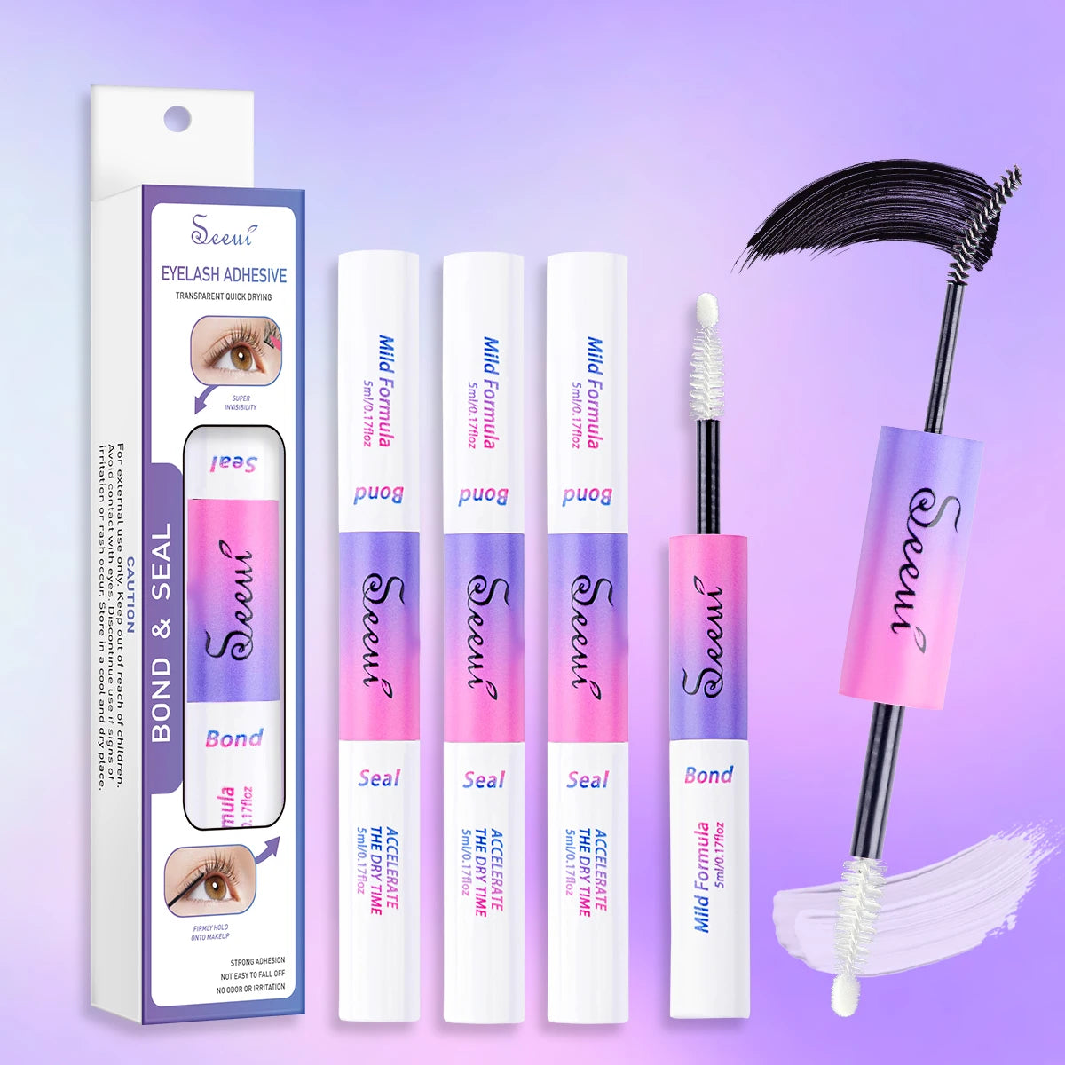 Eyelash Glue & Seal for Clusters Strong Lasting Extension – BeautyByOla