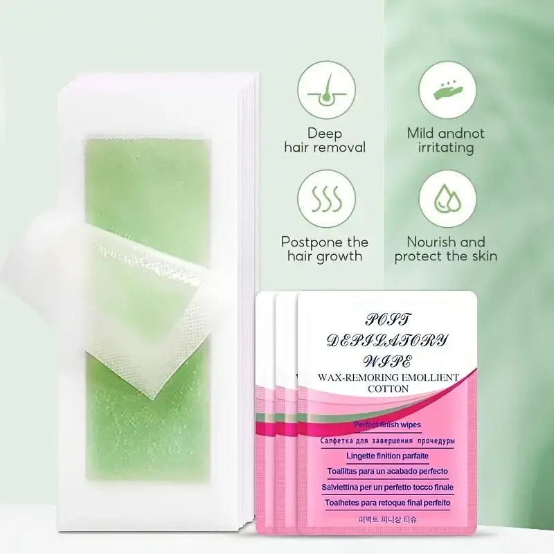 Depilatory Wax Strips for Hair Removal Face Neck Arm Leg – BeautyByOla