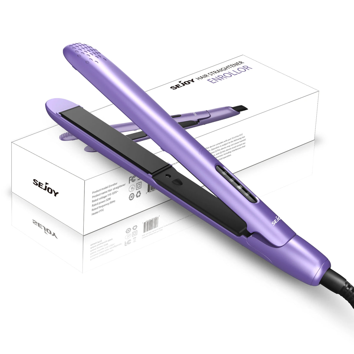 BeautyByOla – Sejoy Professional Electric Hair Curling Iron & Straightener, Multi-Function PTC Heater Curler & Crimper