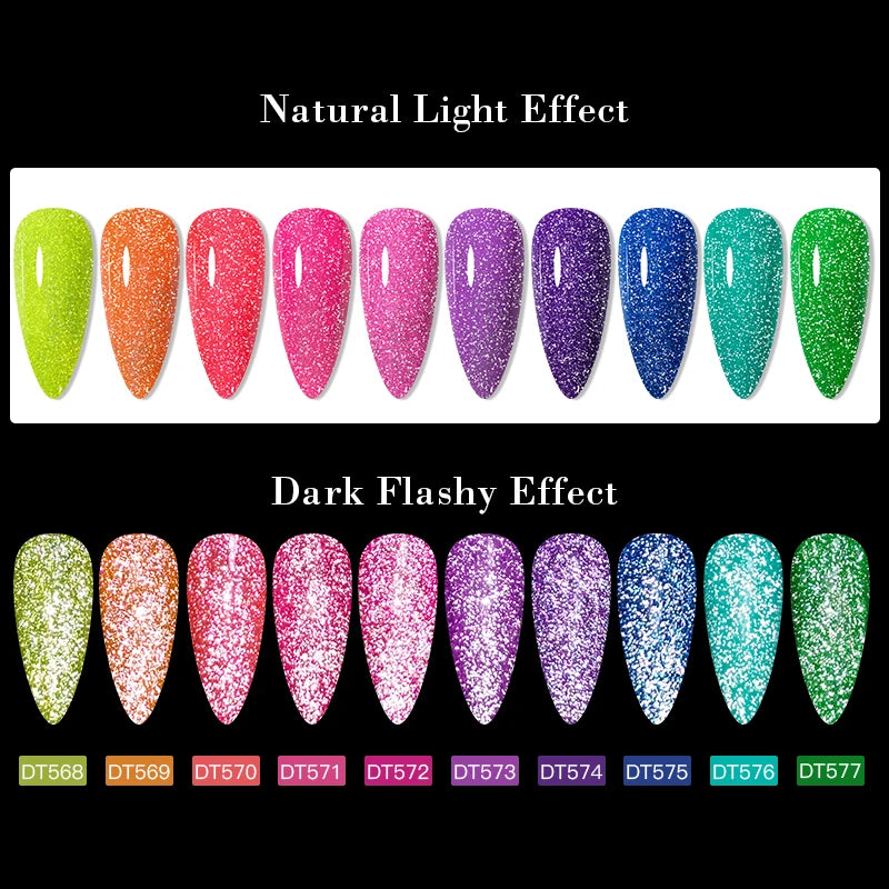 MEET ACROSS 7ml Pink Reflective Gel Nail Polish UV LED – BeautyByOla