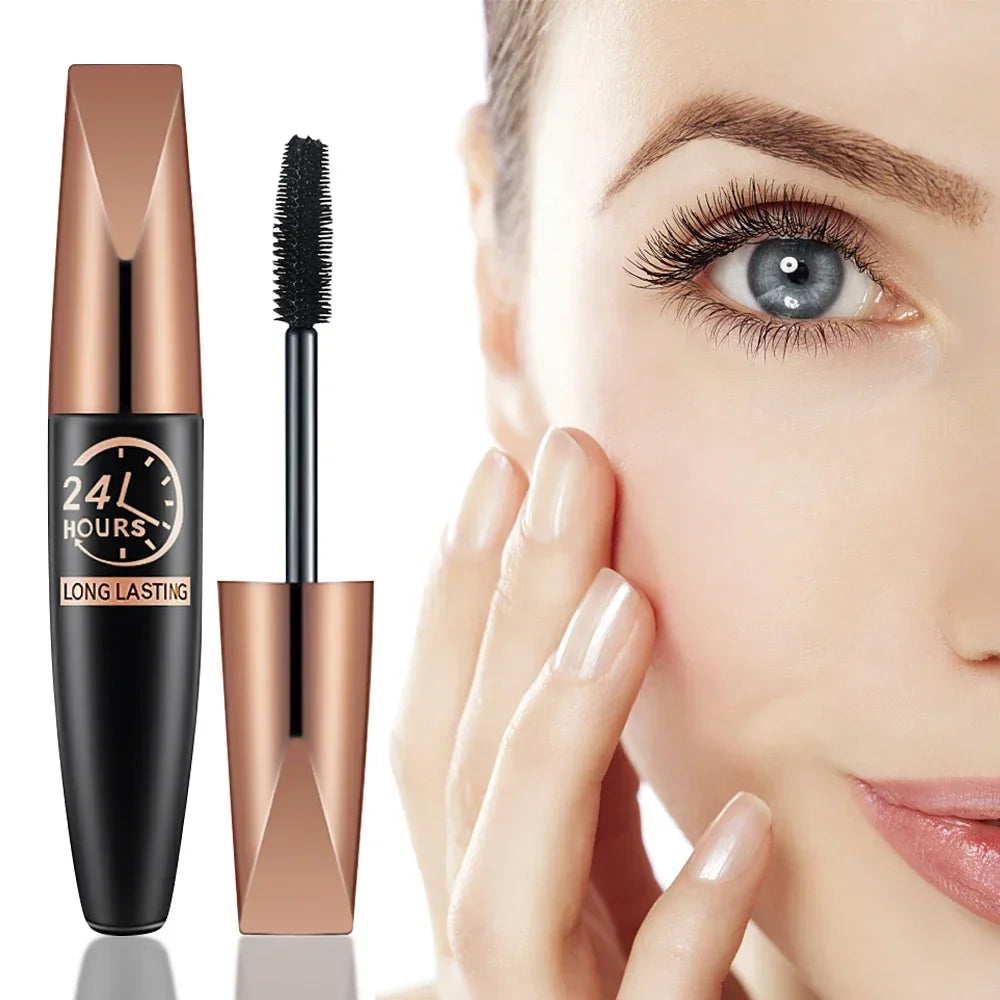 5D Waterproof Mascara Lengthening Black Fiber Eyelashes – BeautyByOla