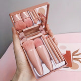 Portable Foldable Travel Makeup Brush Set with Mirror – BeautyByOla