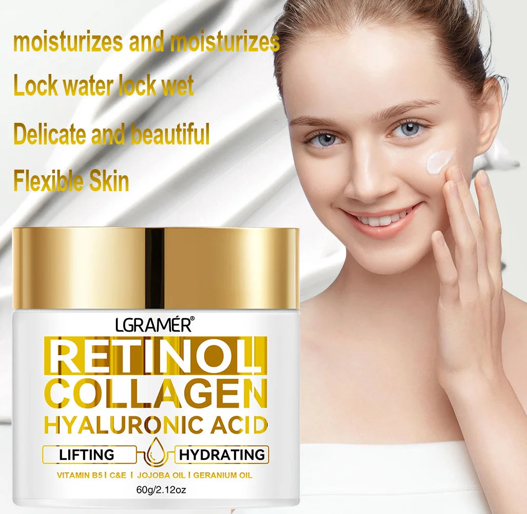 BeautyByOla – Retinol Face Cream, Moisturizing Anti-Wrinkle Collagen & Hyaluronic Acid Skincare for Women & Men