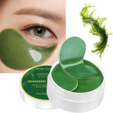 BeautyByOla – 60pcs Seaweed Hyaluronic Acid Eye Mask, Collagen Eye Patches for Dark Circles & Facial Care