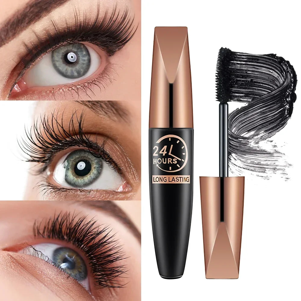 5D Waterproof Mascara Lengthening Black Fiber Eyelashes – BeautyByOla