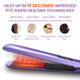 BeautyByOla – Sejoy Professional Electric Hair Curling Iron & Straightener, Multi-Function PTC Heater Curler & Crimper