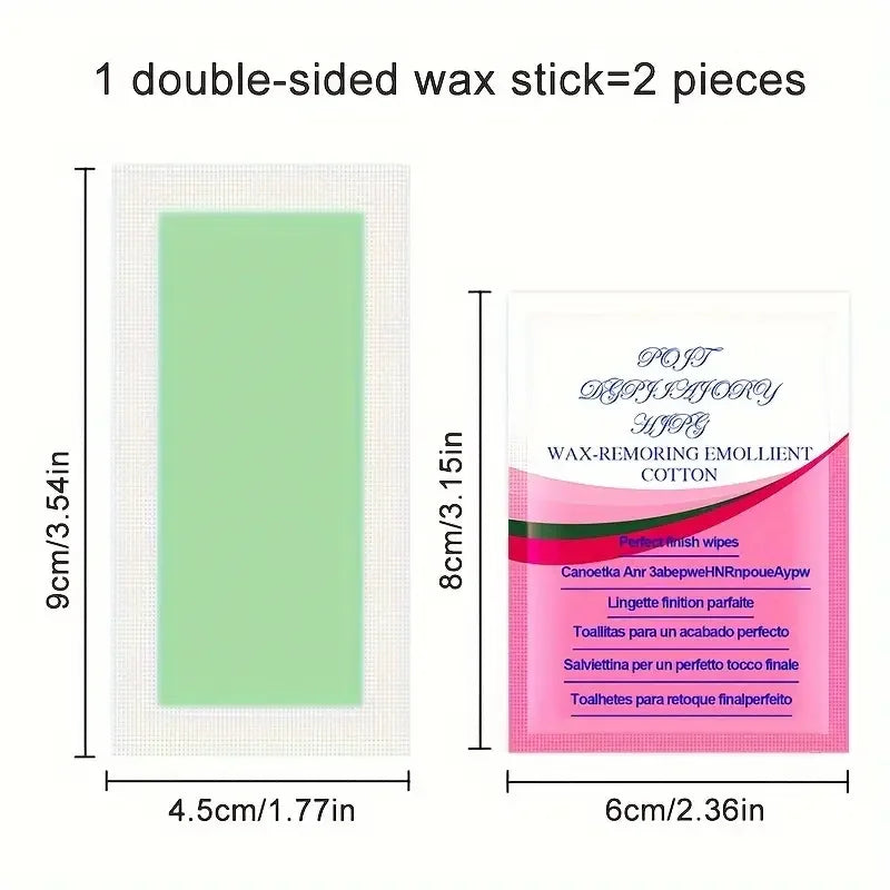 Depilatory Wax Strips for Hair Removal Face Neck Arm Leg – BeautyByOla