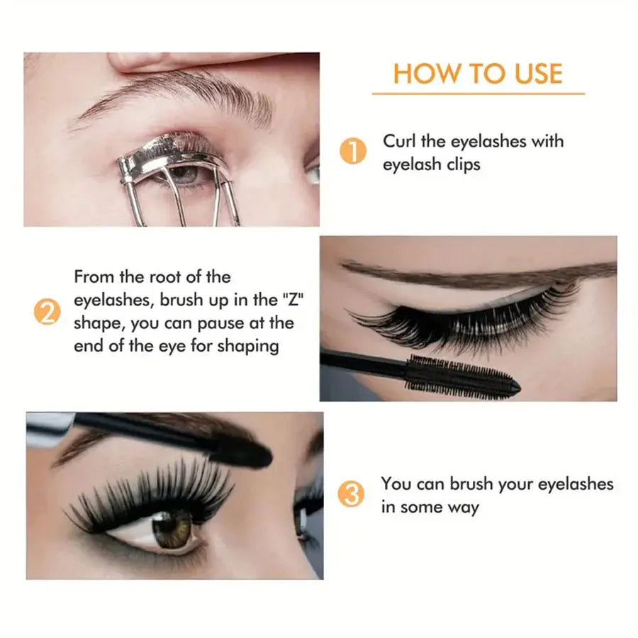Waterproof 4D Mascara Thick Long Curling Smudge-Proof Makeup – BeautyByOla